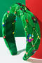 one pc stylish new christmas sequin flower decor hair hoop_Red_Green