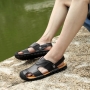 stylish pu hollow soft bottom breathable non-slip men