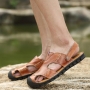 stylish pu hollow soft bottom breathable non-slip men