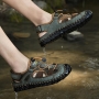 casual 4-colors mesh breathable soft sole velcro men