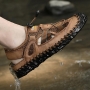 casual 4-colors mesh breathable soft sole velcro men