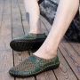 casual 4-colors crocodile pattern breathable low top mesh men