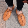 casual 3-colors pu one pedal breathable soft bottom non-slip men