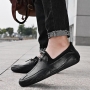 casual 3-colors pu one pedal breathable soft bottom non-slip men