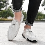 casual 3-colors pu one pedal breathable soft bottom non-slip men