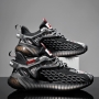 stylish breathable mesh surface thick sole lace-up men