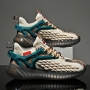 stylish breathable mesh surface thick sole lace-up men