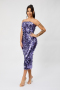 high quality elegant slight stretch sequins tube top slit midi dress_Black_Purple