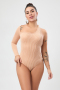 high quality stylish plus size high stretch hollow one shoulder bodysuit_Blue_Khaki