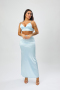 high quality slight stretch 9 colors satin high waist maxi skirt new add colors_Black_White_Yellow_Orange_Dark Green_Sky Blue
