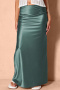 high quality slight stretch 9 colors satin high waist maxi skirt new add colors_Black_White_Yellow_Orange_Dark Green