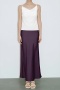 high quality casual slight stretch satin high waist maxi skirt(only skirt)_White_Light Purple_Black_Rose Red_Yellow_Orange_Dark Green_Sky Blue_Dark Purple
