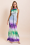 plus size sexy stylish 5 colors digital printed sleeveless stretch dress_Green