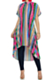 autumn new plus size stripe & chains print pleated stylish casual dress_Red_Purple_Blue_Magenta