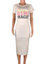 plus size letter printing diamond applique hole new stylish stretch dress_Black_White