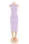 plus size 7 colors solid color summer sleeveless stretch stylish midi dress_Black_Purple