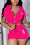 plus size new stylish diamond applique hooded stretch zip-up stretch two-piece set_Black_Blue_Yellow_Magenta
