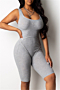 new stylish 3 colors solid color sleeveless stretch slim playsuit_Sky Blue_Pink_Gray
