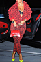 plus size three colors autumn new stylish pockets button slim fit stretch leopard two-piece set_Blue_Red