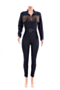 new stylish turndown collar tassel zip-up slim fit micro-elastic jumpsuit(with belt)_Black