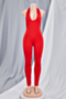 new plus size stretch halter-neck backless sexy sports tight jumpsuit_White_Black_Purple_Pink_Brown_Red
