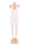 new plus size stretch halter-neck backless sexy sports tight jumpsuit_White