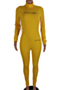 plus size 6 colors autumn “lucky label” letter embroidered simple high elastic zip-up jumpsuit (new add colors)_Black_White_Rose Red_Pink_Yellow
