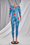 christmas style pattern print plus size stretch stylish jumpsuit_Orange_Beige_Pink_Blue