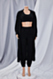 plus size solid color autumn low-cut simple stretch plush fashion three-piece set (new add colors)_Black