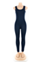 summer solid color 6 colors new stylish low-cut sleeveless stretch tight jumpsuit_Black_White_Rose Red_Dark Blue
