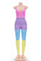 two colors stretch sling low-cut stylish slim jumpsuit_Pink