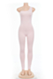 plus size ten colors stretch one-shoulder sports sexy thin tight jumpsuit_White_Red_Gray_Black_Blue_Pink