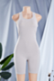 summer plus size stretch low-cut zip-up back stylish skinny playsuit_Yellow_Black_Pink_Gray