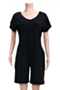 plus size solid v-neck with pocket jumpsuit_Gray_Black
