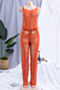 plus size 6 colors solid color see through no lining knitting sexy beach jumpsuit_White_Green_Black_Pink_Orange