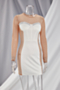 early autumn rhinestone mesh stitching sexy stretch long sleeve nightclub padded mini dress_Black_White