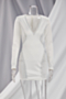 deep v-neck rhinestone plus size early autumn zip-up mesh stitching sexy mini dress_Black_White