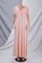 new stylish simple 6 colors solid color chiffon inelastic plus size zip-up elegant maxi evening dress(with lining)_Black_Dark Purple_Rose Red_Dark Blue_Pink