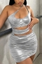 plus size summer rhinestone one shoulder hollow out inelastic bodycon mini dress_Black_Red_Silver