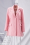 spring new 3 colors solid color inelastic long sleeves lace-up pocket high quality stylish mini suit dress_Pink
