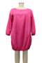 solid color oversize stretch stylish casual dress_Magenta