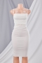 summer solid color 2 colors new fashion sling simple midi dress_White