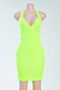 summer plus size solid color stretch low-cut sexy simple hot bodycon dress_White_Pink_Yellow_Black_Light Green