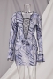 plus size new stylish batch print flare sleeve hollow out lace-up sexy bodycon dress_Black