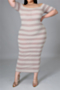 new plus size summer 3 colors streak batch printing off-shoulder stretch oversized dress_Streak