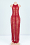 new halter neck plus size sexy solid color backless knitted beach maxi dress_White_Orange_Red