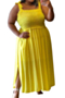 l-4xl plus size summer sexy solid sleeveless split maxi dress_White_Blue_Yellow