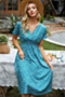 summer 9 colors short-sleeve floral batch print v-neck new stylish holiday dress_Yellow_Pink_Light Green_Red_Dark Blue_White_Black_Sky Blue_Dark Green