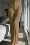 new 6 colors crochet stretch tie-waist hollow stylish beach holiday pants cover-ups(only cover-ups)_Black_White_Khaki