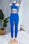 new plus size plus size stretch hollow zip-up back stylish sexy skinny jumpsuit_White_Blue